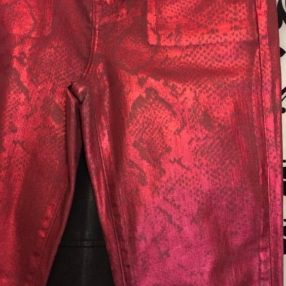 J BRAND ALANA RED CHEETAH LEATHER - NWT - HOT!! - Picture 2 of 10